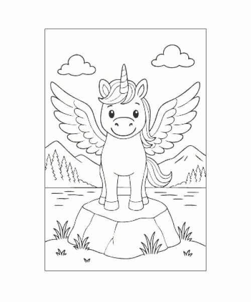 Ausmalbild-Einhorn-027