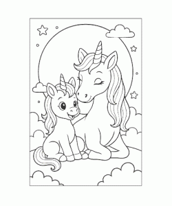 Ausmalbild-Einhorn-028