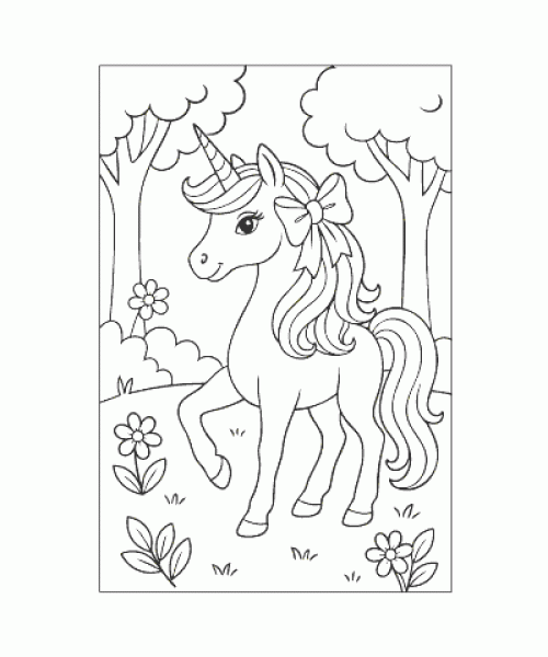 Ausmalbild-Einhorn-029