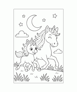 Ausmalbild-Einhorn-030