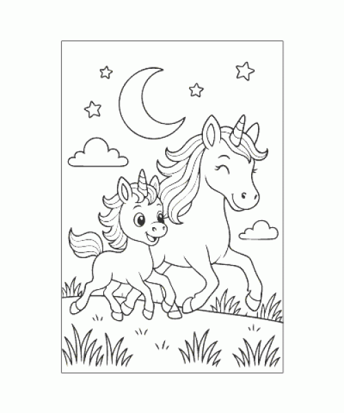 Ausmalbild-Einhorn-030