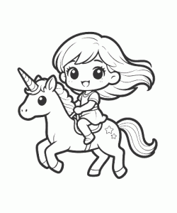 Ausmalbild Einhorn 033