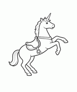 Ausmalbild Einhorn 036