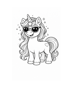 Ausmalbild Einhorn 038