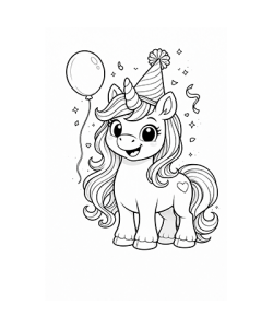 Ausmalbild Einhorn 039