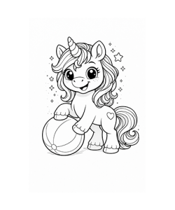 Ausmalbild Einhorn 041