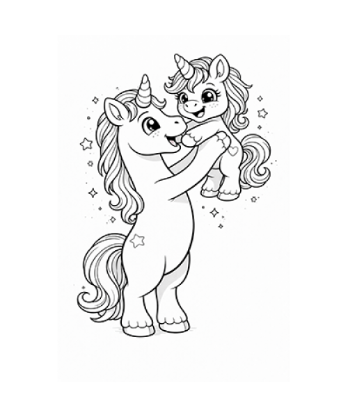 Ausmalbild Einhorn 044