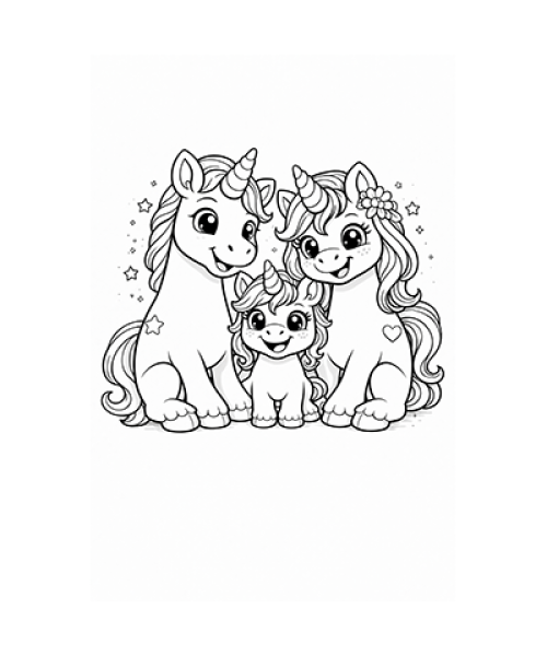 Ausmalbild Einhorn 046