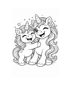 Ausmalbild Einhorn 049