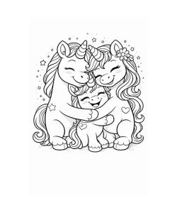 Ausmalbild Einhorn 050