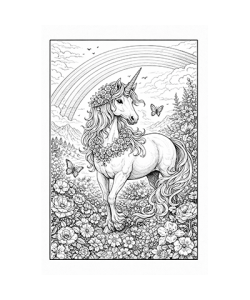 Ausmalbild Einhorn 051