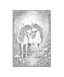 Ausmalbild Einhorn 053