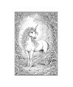 Ausmalbild Einhorn 056