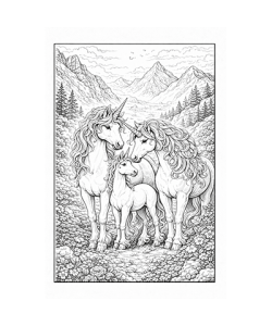 Ausmalbild Einhorn 057