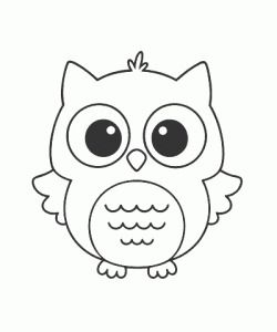 Ausmalbild Eule 021