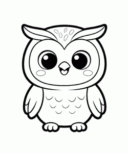 Ausmalbild Eule 022