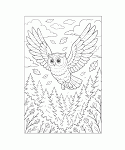 Ausmalbild Eule 031