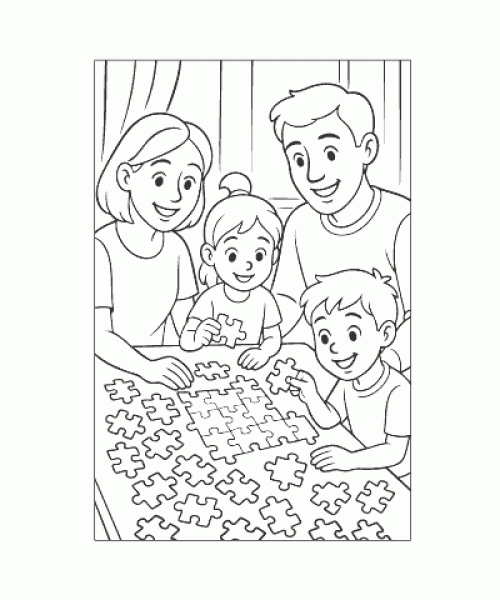 Ausmalbild-Familie_003