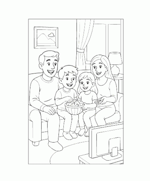 Ausmalbild-Familie_009