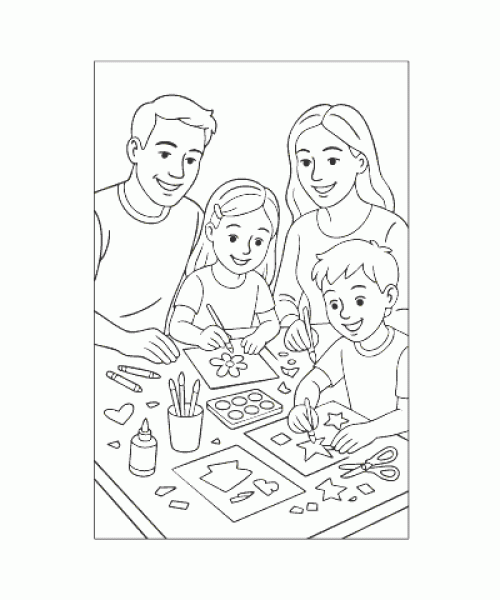 Ausmalbild-Familie_013