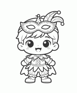 Ausmalbild Fasching 035