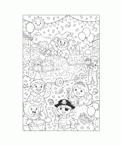 Ausmalbild Fasching 038