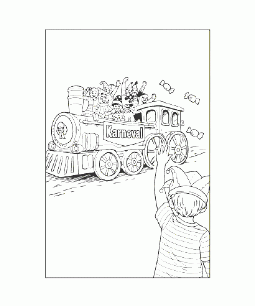 Ausmalbild Fasching 041