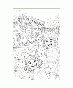 Ausmalbild Fasching 043