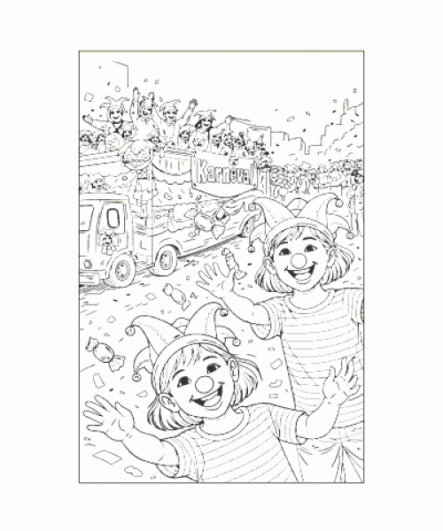 Ausmalbild Fasching 043