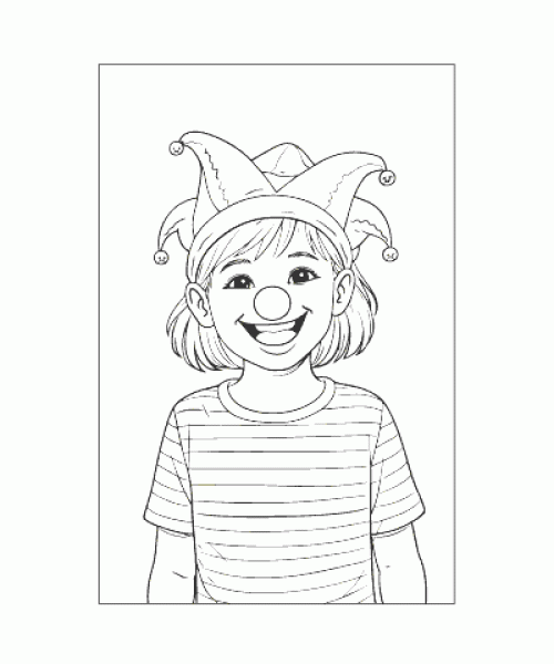 Ausmalbild Fasching 044