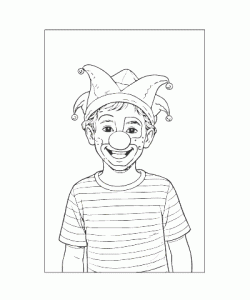 Ausmalbild Fasching 045