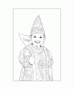 Ausmalbild Fasching 048
