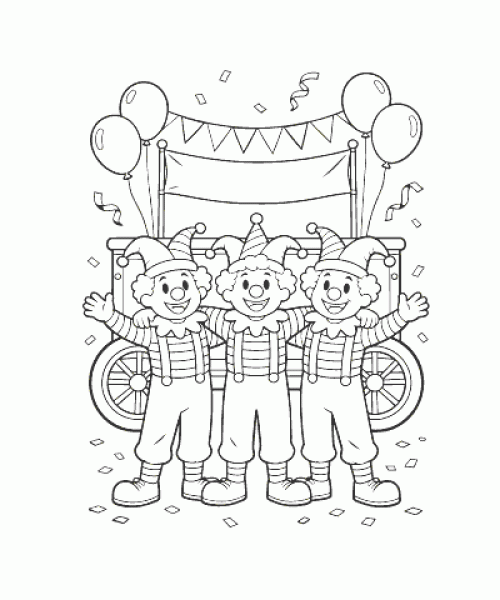 Ausmalbild Fasching 050
