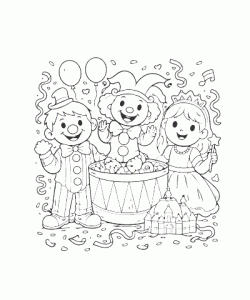 Ausmalbild Fasching 051