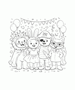 Ausmalbild Fasching 055