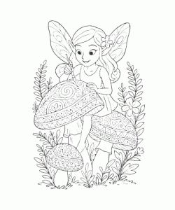 Ausmalbild Feen 002
