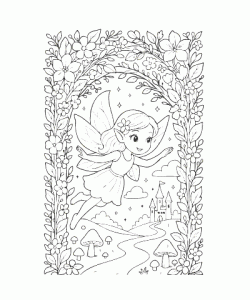 Ausmalbild Feen 006