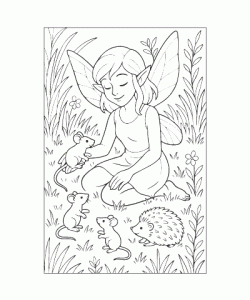 Ausmalbild Feen 008