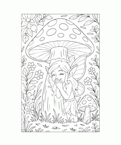 Ausmalbild Feen 018
