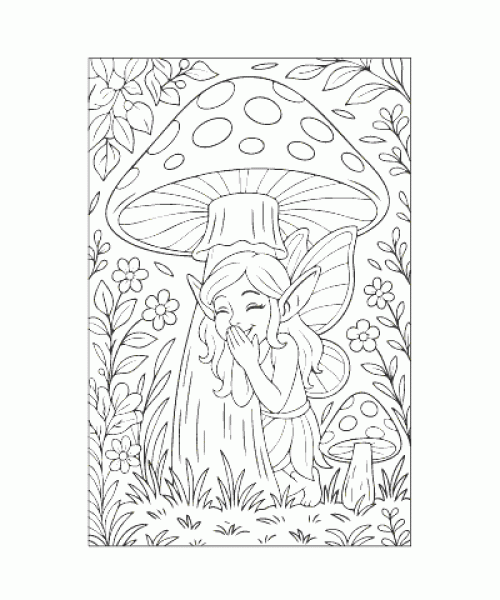 Ausmalbild Feen 018
