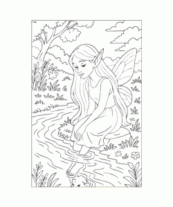 Ausmalbild Feen 020