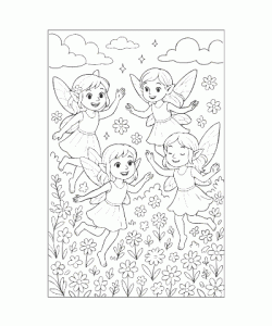 Ausmalbild Feen 021