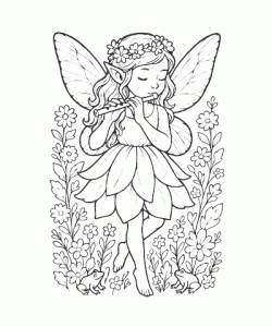 Ausmalbild Feen 022