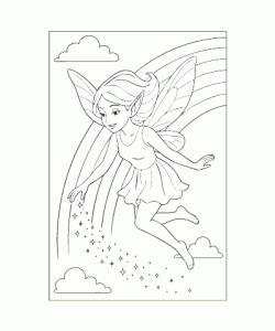 Ausmalbild Feen 023