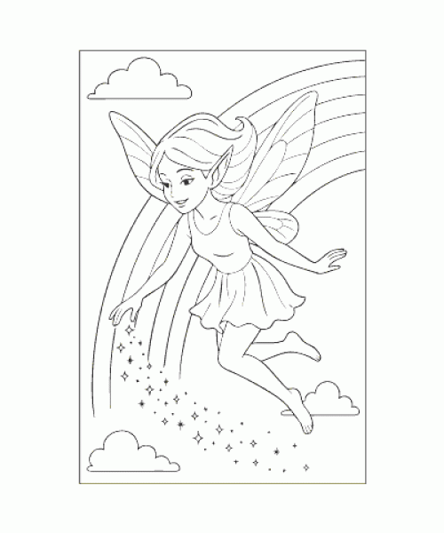 Ausmalbild Feen 023