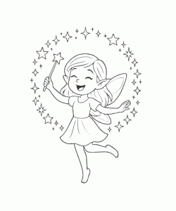 Ausmalbild Feen 024