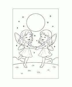 Ausmalbild Feen 025