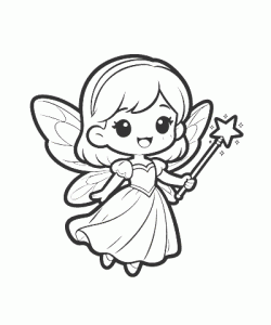 Ausmalbild Feen 026