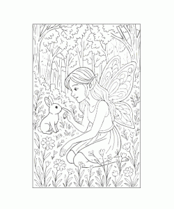 Ausmalbild Feen 028