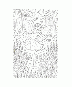 Ausmalbild Feen 029
